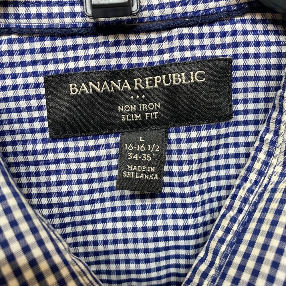 Banana Republic MENS LONG SLEEVE non Iron Slim fit SHIRTS Size LG 16-16.5